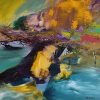 Chaos #1 Acrylique sur toile 80 x 80cm