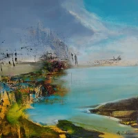 Horizon #1 Acrylique sur toile 70 x 70cm