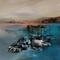 Little house Acrylique sur toile 90 x 90cm Vendu